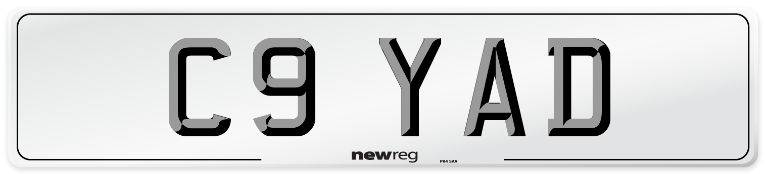 C9 YAD Number Plate from New Reg